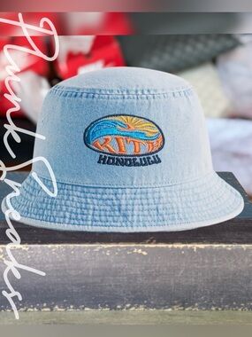 Kith Hawaii Denim Dawson Bucket Hat • Store Exclusive • Light Indigo  • 2026